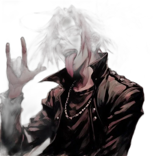 jacket, mask, face, hair transparent PNG cut-out