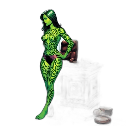 dress, concept art, fantasy art, comic book art transparent PNG cut-out
