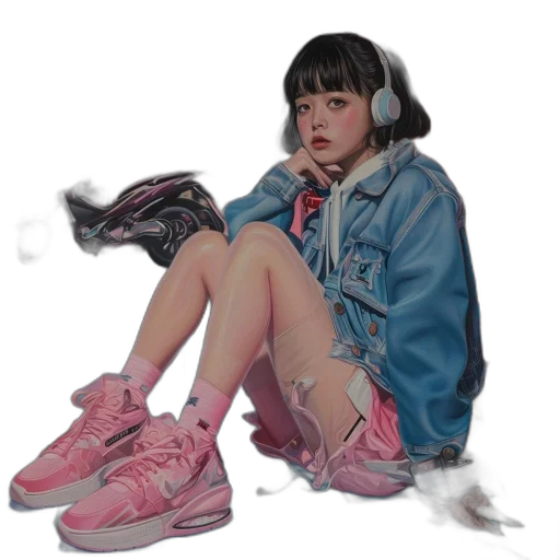 shoes, jacket, creature, face transparent PNG cut-out