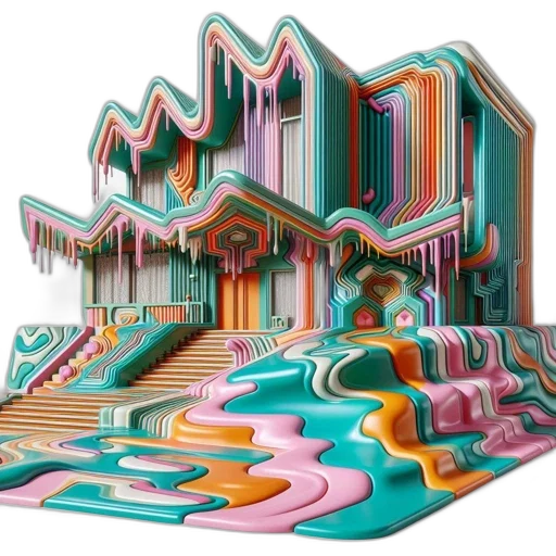 building, furniture, shoes, 3d render transparent PNG cut-out