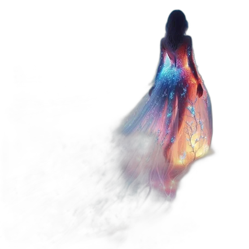 dress, hair, creature, dragon transparent PNG cut-out