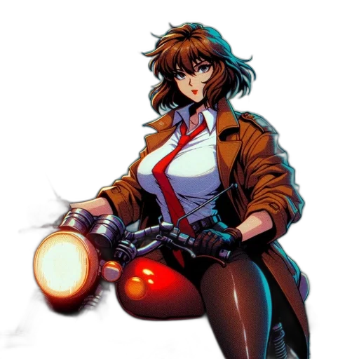 jacket, weapon, robot, concept art transparent PNG cut-out
