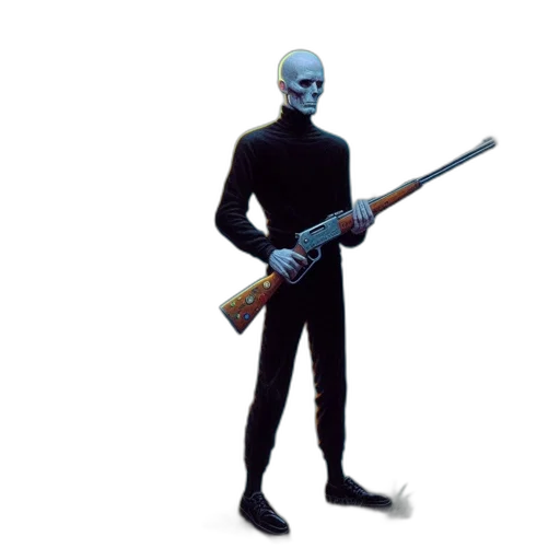 weapon, staff, robot, creature transparent PNG cut-out