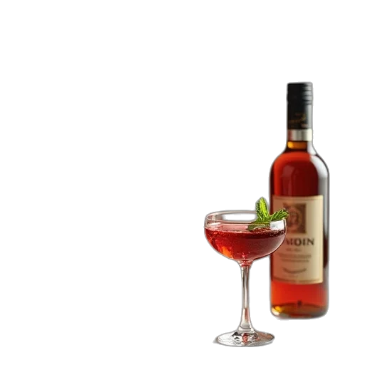 bottle, 3d render, mini, cocktail transparent PNG cut-out
