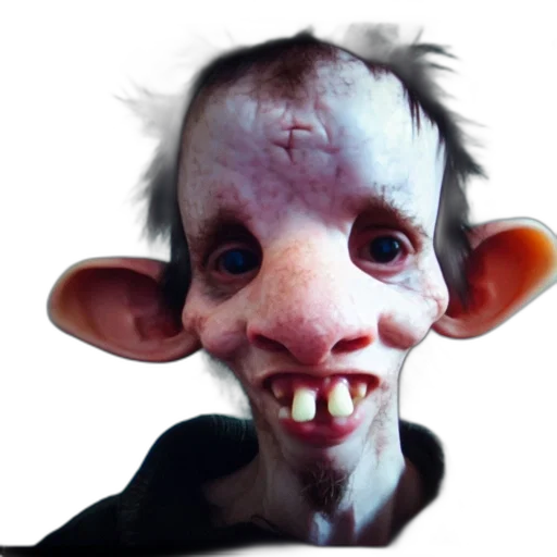 face, creature, mask, staff transparent PNG cut-out