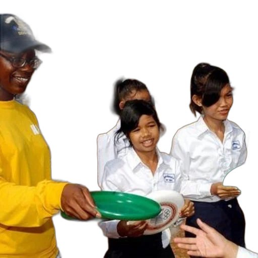 staff, hat, group, children transparent PNG cut-out