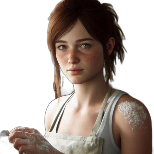 face, dress, food, photorealistic transparent PNG cut-out
