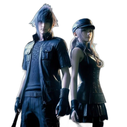 concept art, 3d render, cyberpunk, two transparent PNG cut-out