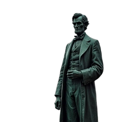 staff, abraham, lincoln, statue transparent PNG cut-out