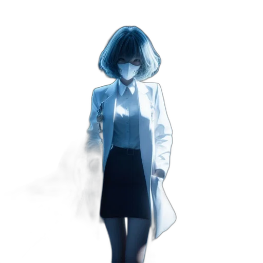 jacket, dress, robot, staff transparent PNG cut-out