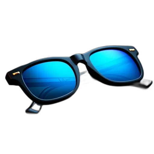 3d render, photorealistic, blue, pair transparent PNG cut-out