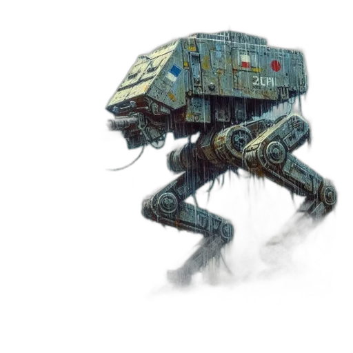 robot, creature, concept art, cyberpunk transparent PNG cut-out