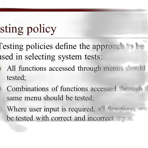slide, titled, testing, policy transparent PNG cut-out