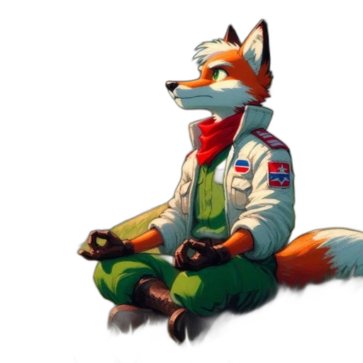 jacket, staff, animal, weapon transparent PNG cut-out