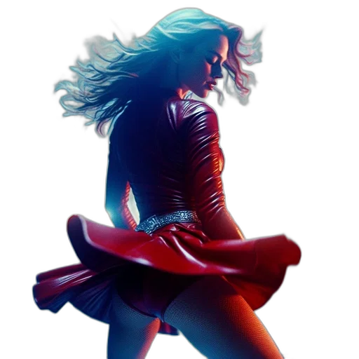 dress, hair, comic book art, concept art transparent PNG cut-out