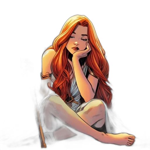 dress, concept art, comic book art, watercolor transparent PNG cut-out