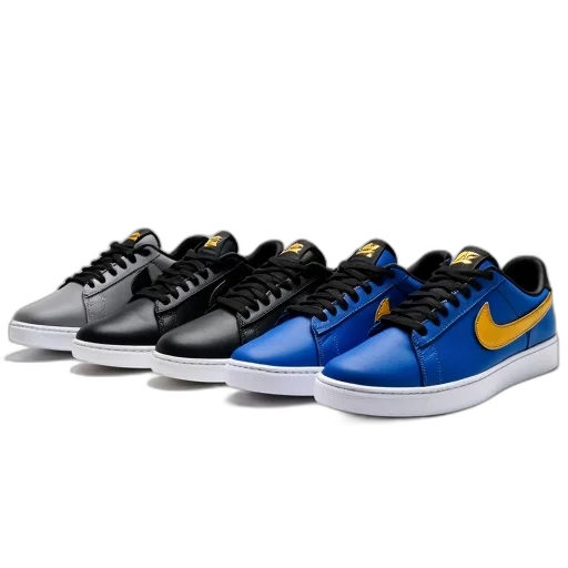 shoes, blue, collection, four transparent PNG cut-out