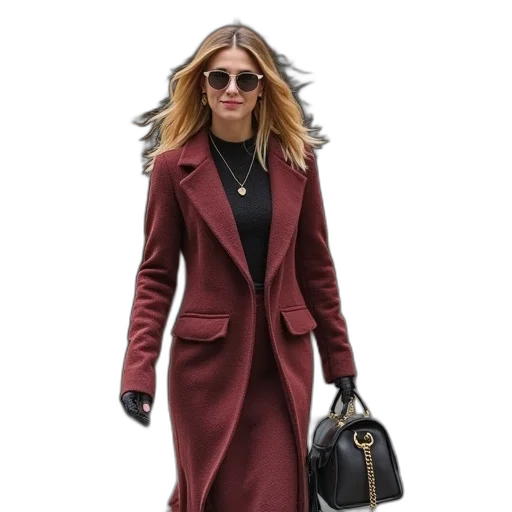 jacket, dress, red, dark transparent PNG cut-out