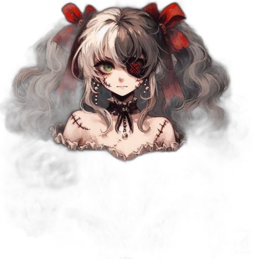 mask, hair, creature, face transparent PNG cut-out