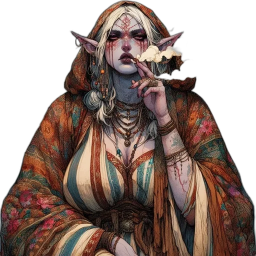 jewelry, dress, staff, fantasy art transparent PNG cut-out