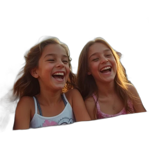 photorealistic, 3d render, two, girls transparent PNG cut-out