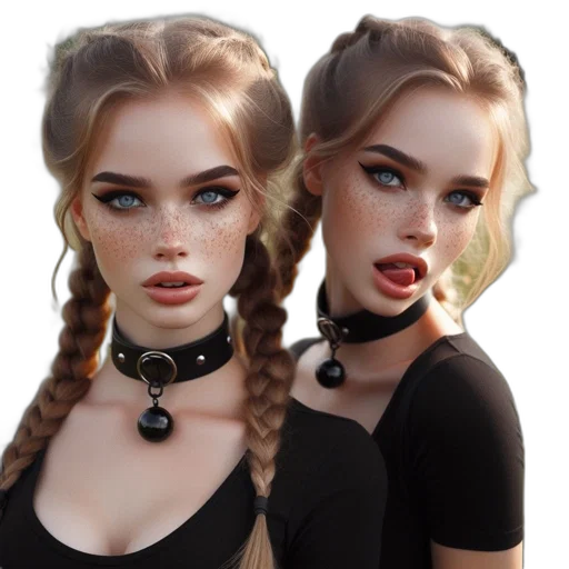 jewelry, hair, face, photorealistic transparent PNG cut-out