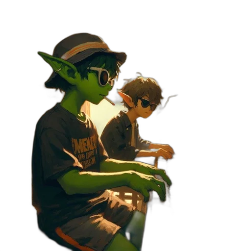 staff, hat, mask, jacket transparent PNG cut-out