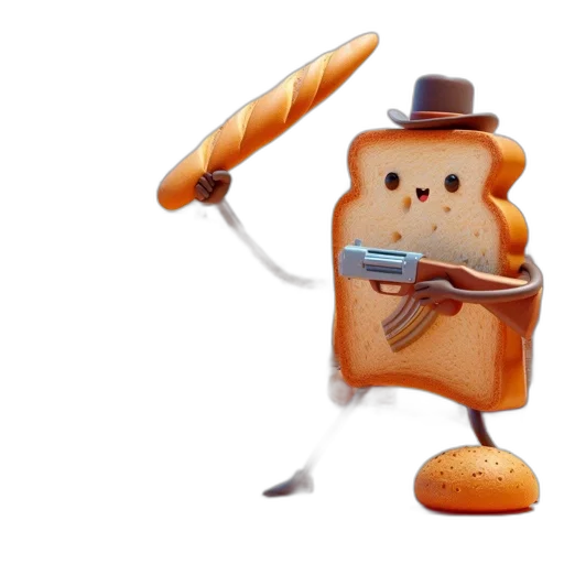 robot, staff, food, weapon transparent PNG cut-out