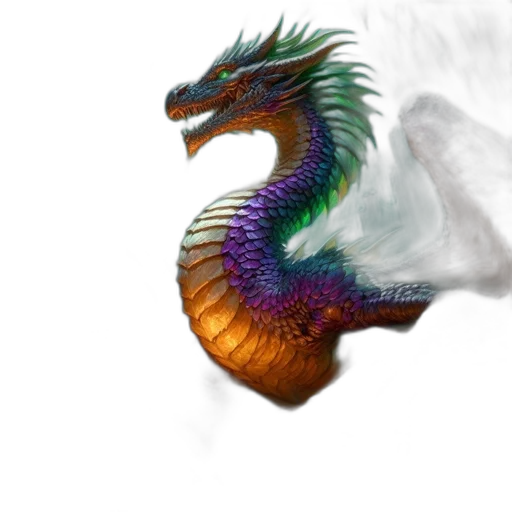 dragon, creature, animal, hair transparent PNG cut-out