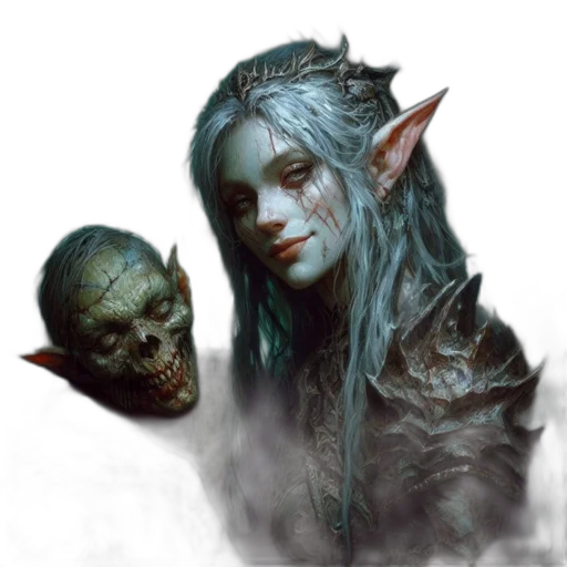 face, mask, creature, staff transparent PNG cut-out