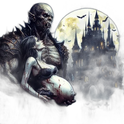 creature, fantasy art, concept art, comic book art transparent PNG cut-out