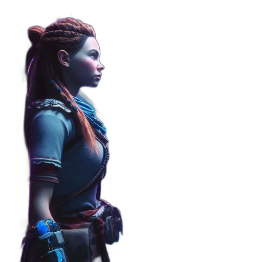 staff, face, concept art, cyberpunk transparent PNG cut-out
