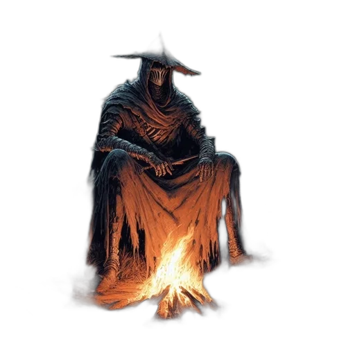 hat, staff, mask, creature transparent PNG cut-out