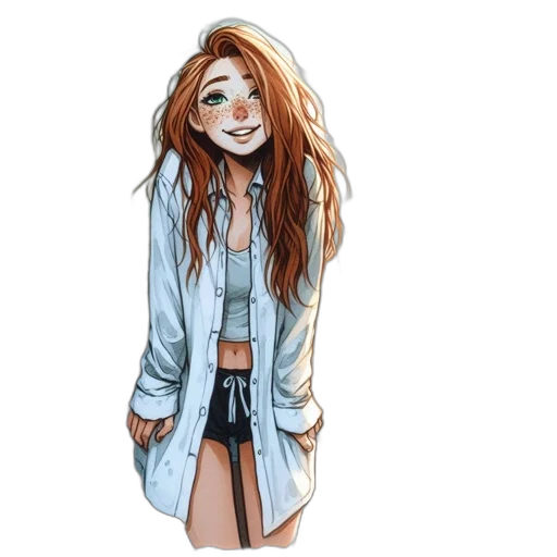 jacket, dress, face, hair transparent PNG cut-out