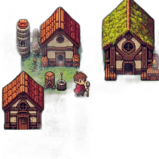 pixel art, concept art, fantasy art, watercolor transparent PNG cut-out