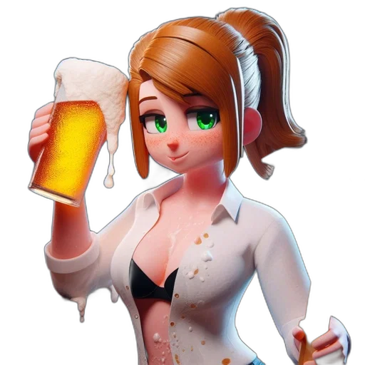 weapon, bottle, robot, 3d render transparent PNG cut-out