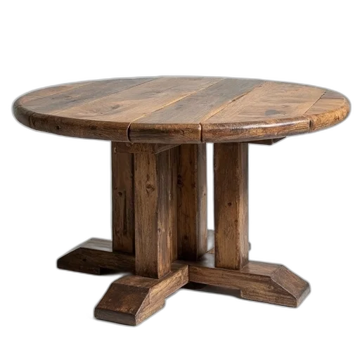 furniture, 3d render, rustic, wooden transparent PNG cut-out