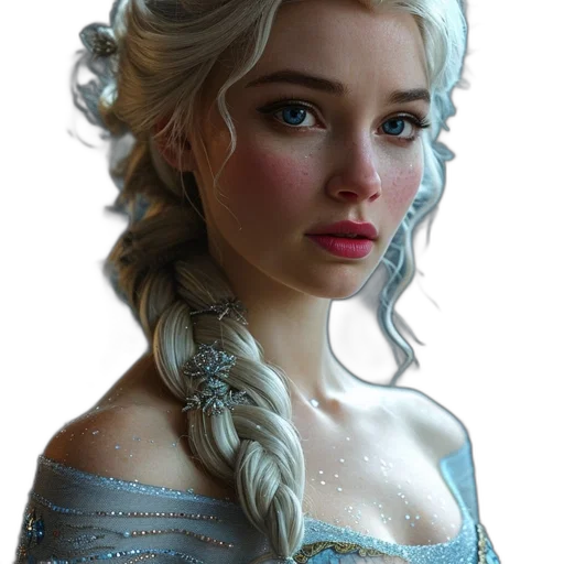 face, dragon, dress, crown transparent PNG cut-out