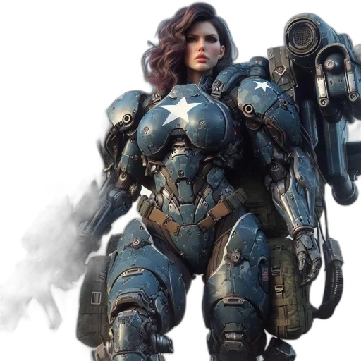 robot, weapon, concept art, comic book art transparent PNG cut-out