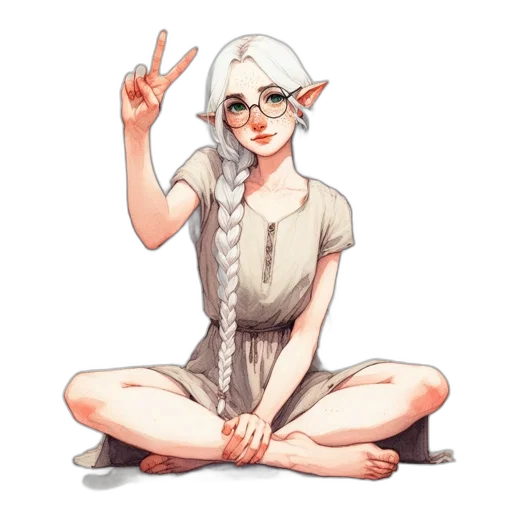 staff, fantasy art, pixel art, watercolor transparent PNG cut-out