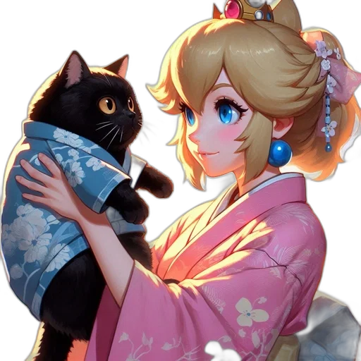 dress, staff, animal, anime transparent PNG cut-out