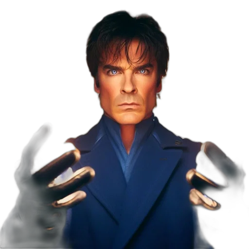 jacket, face, photorealistic, pixel art transparent PNG cut-out