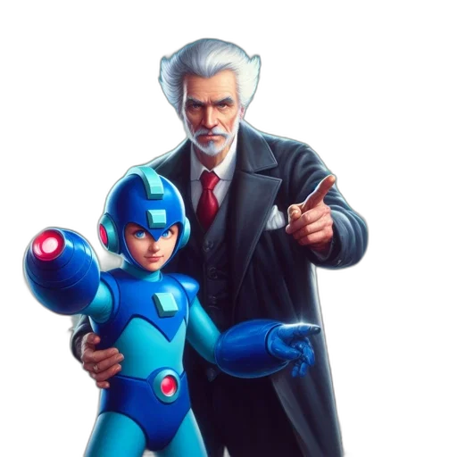 robot, concept art, comic book art, 3d render transparent PNG cut-out