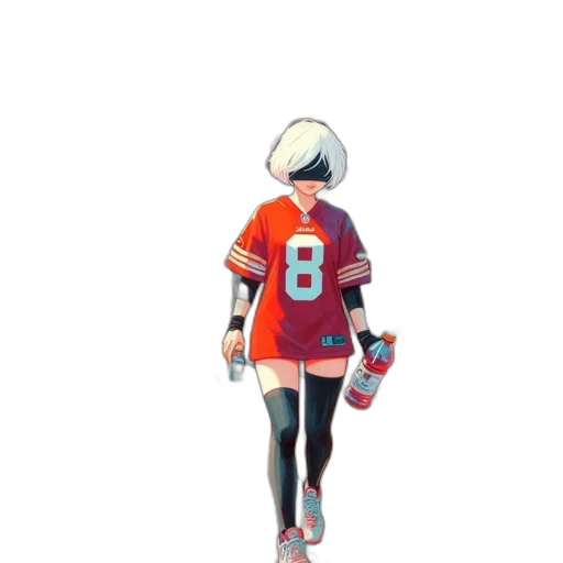 jacket, staff, robot, weapon transparent PNG cut-out