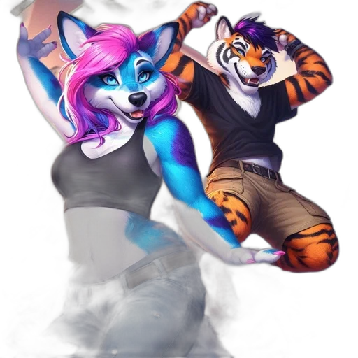 fantasy art, concept art, vaporwave, watercolor transparent PNG cut-out