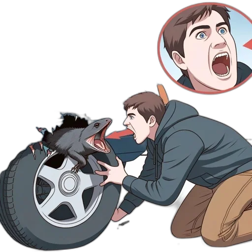 car, weapon, creature, jacket transparent PNG cut-out
