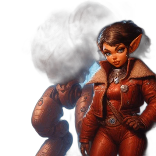 jacket, dragon, staff, concept art transparent PNG cut-out