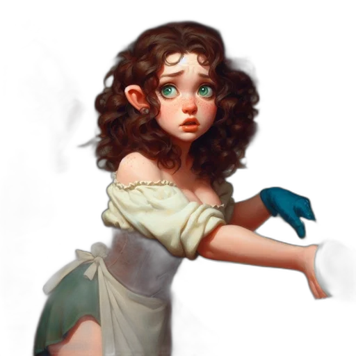 dress, staff, crown, face transparent PNG cut-out