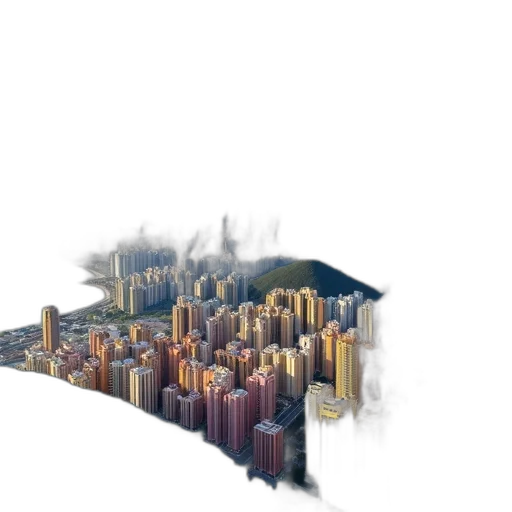 building, 3d render, concept art, photorealistic transparent PNG cut-out