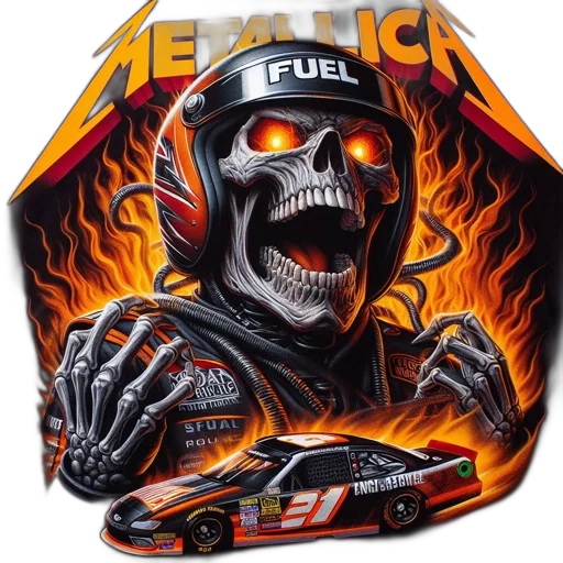 car, fire, skeletal, figure transparent PNG cut-out
